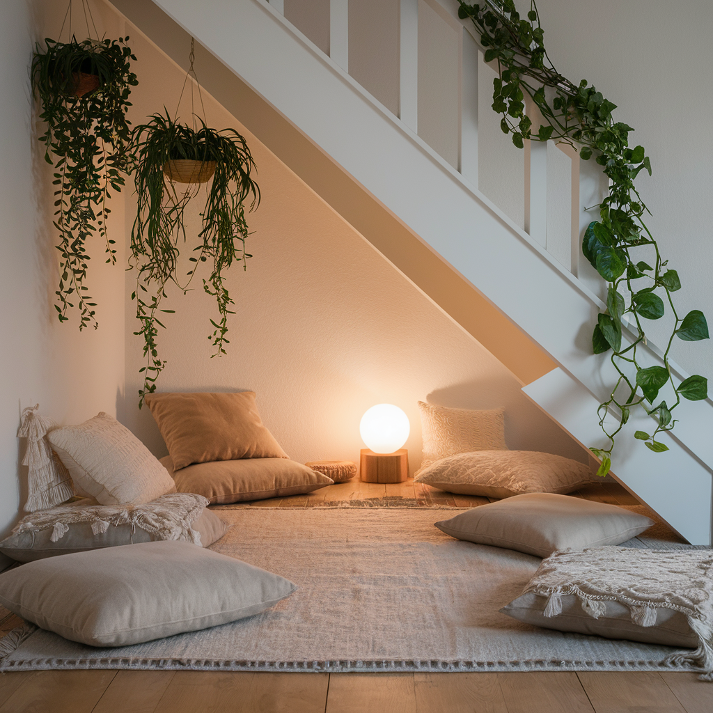 meditation station( under-stairs decor idea)