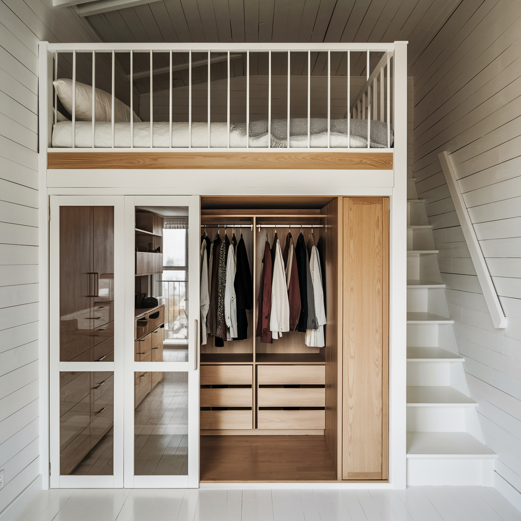 Loft Bed Wardrobe closet