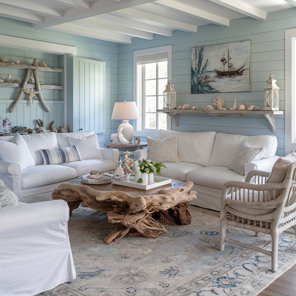 coastal vibe - small living room decor