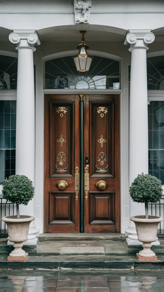 stunning mahogany double doors