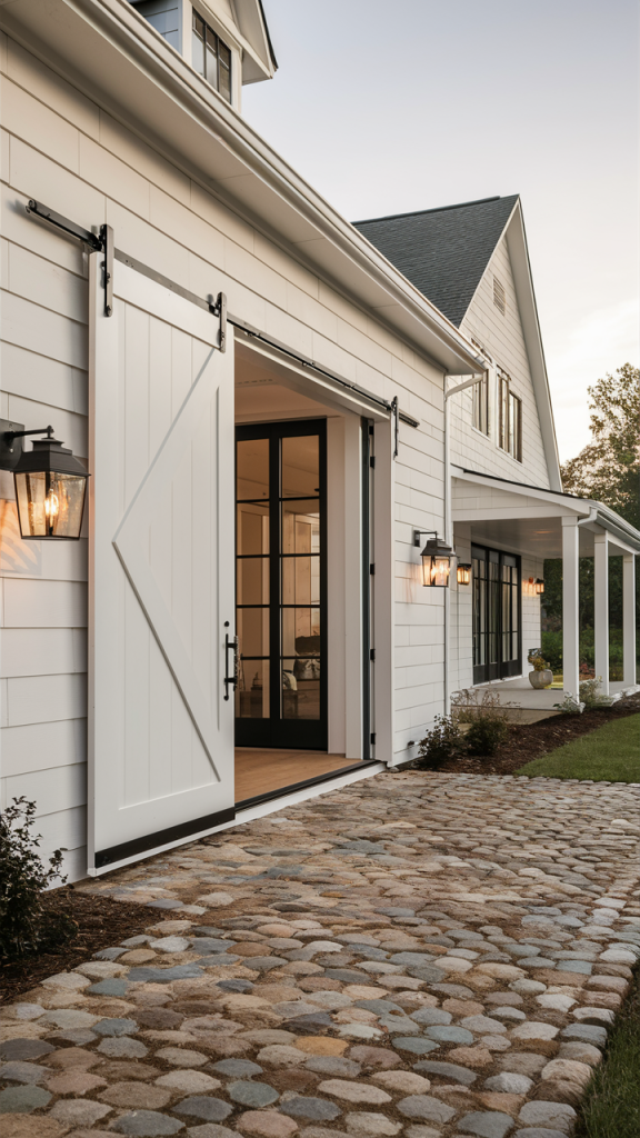 Sliding Barn Doors - front entryway door