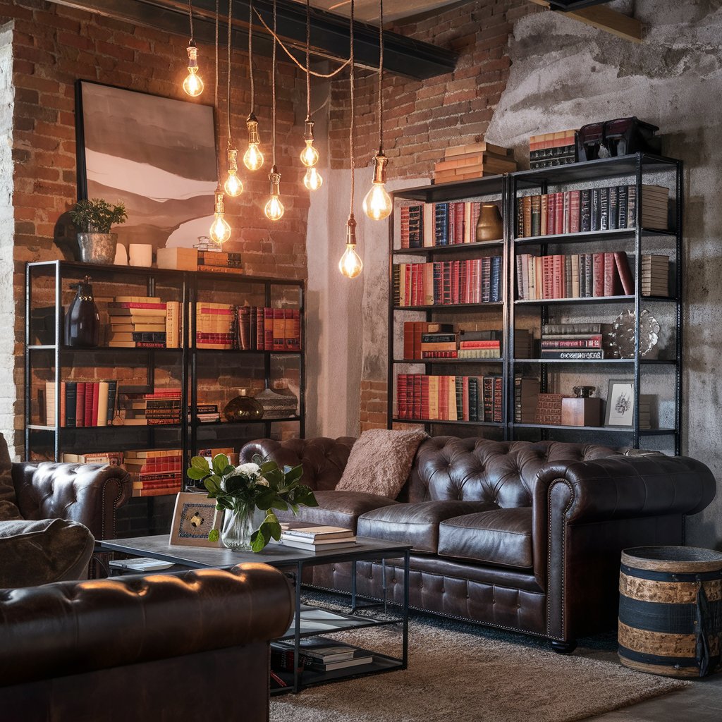 industrial small living room Decor