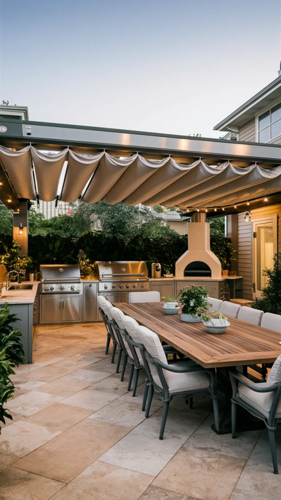 Outdoor Kitchen and Dining Haven - backyard patio