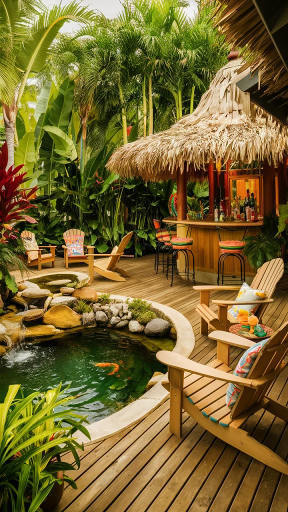 tropical paradise - backyard patio